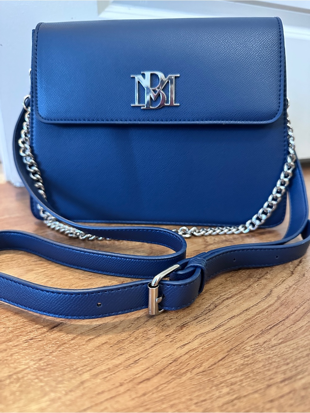 NWT- Badgley Mischka Navy Crossbody Bag - Chain & Strap Shoulder Bag